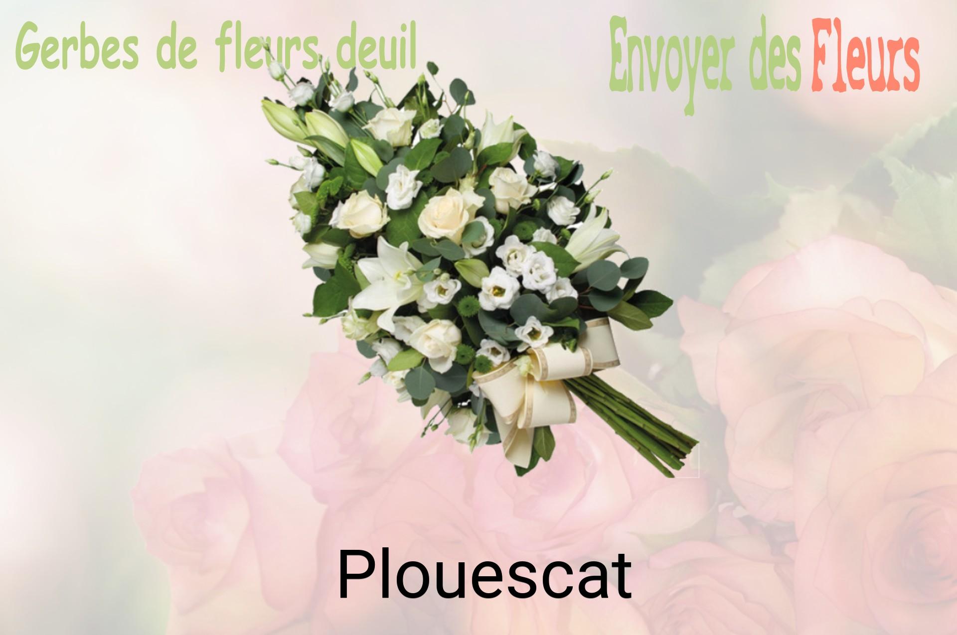 Gerbe de fleurs de deuil livrée à Plouescat